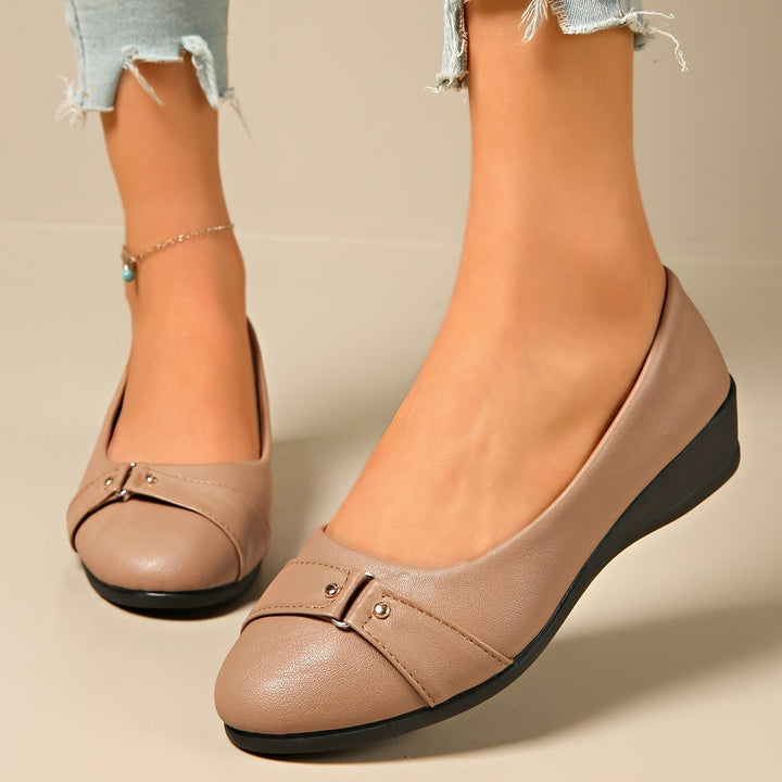 CORVANI | BALLERINES COMPENSÉES CONFORT AMARANTE FEMME