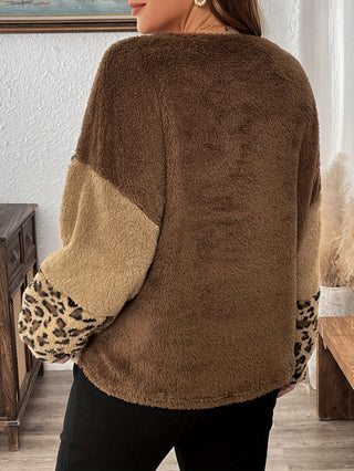 CORVANI | SWEAT LÉOPARD BICOLORE MAËLLE FEMME