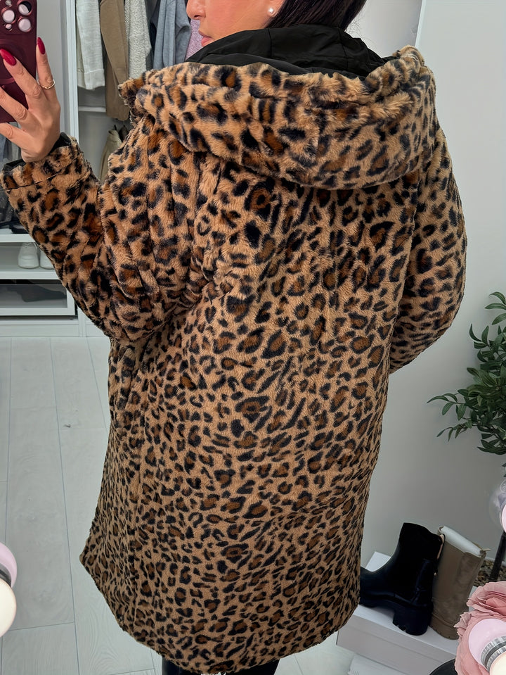CORVANI | MANTEAU MATELASSÉ RÉVERSIBLE LÉOPARD ISABEAU FEMME