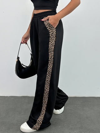 CORVANI | PANTALON DE JOGGING LÉOPARD BICOLORE LÉOPOLDINE FEMME