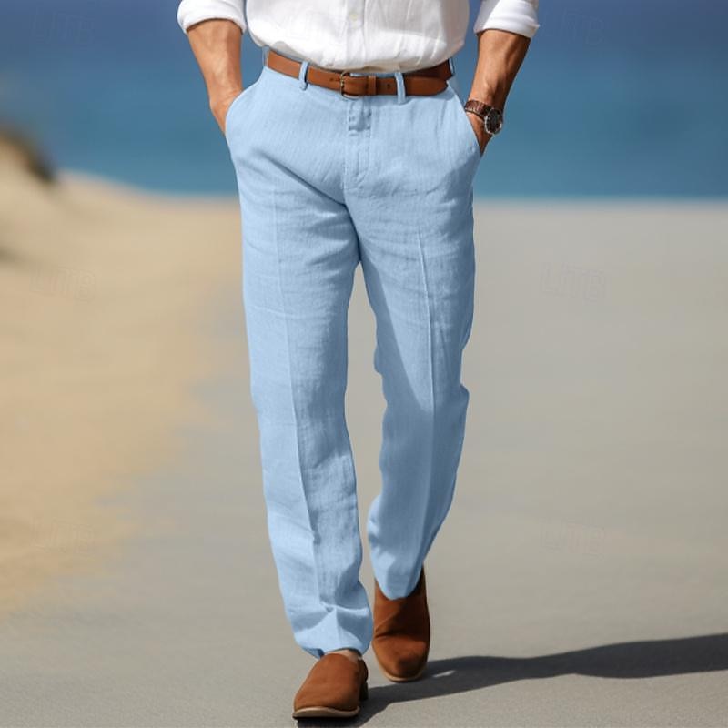 CORVANI | PANTALON DE LUXE EN LIN PREMIUM CLOTAIRE HOMME