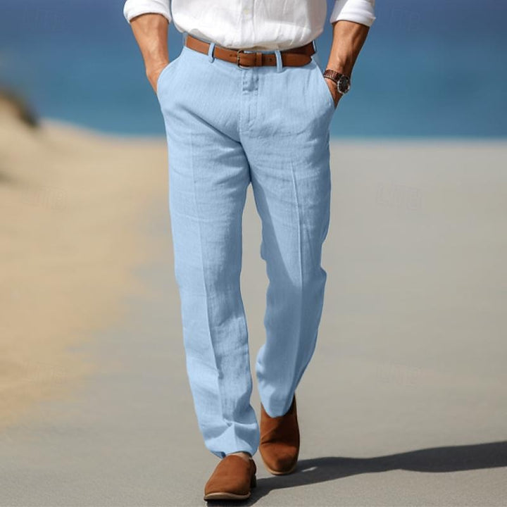 CORVANI | PANTALON DE LUXE EN LIN PREMIUM CLOTAIRE HOMME