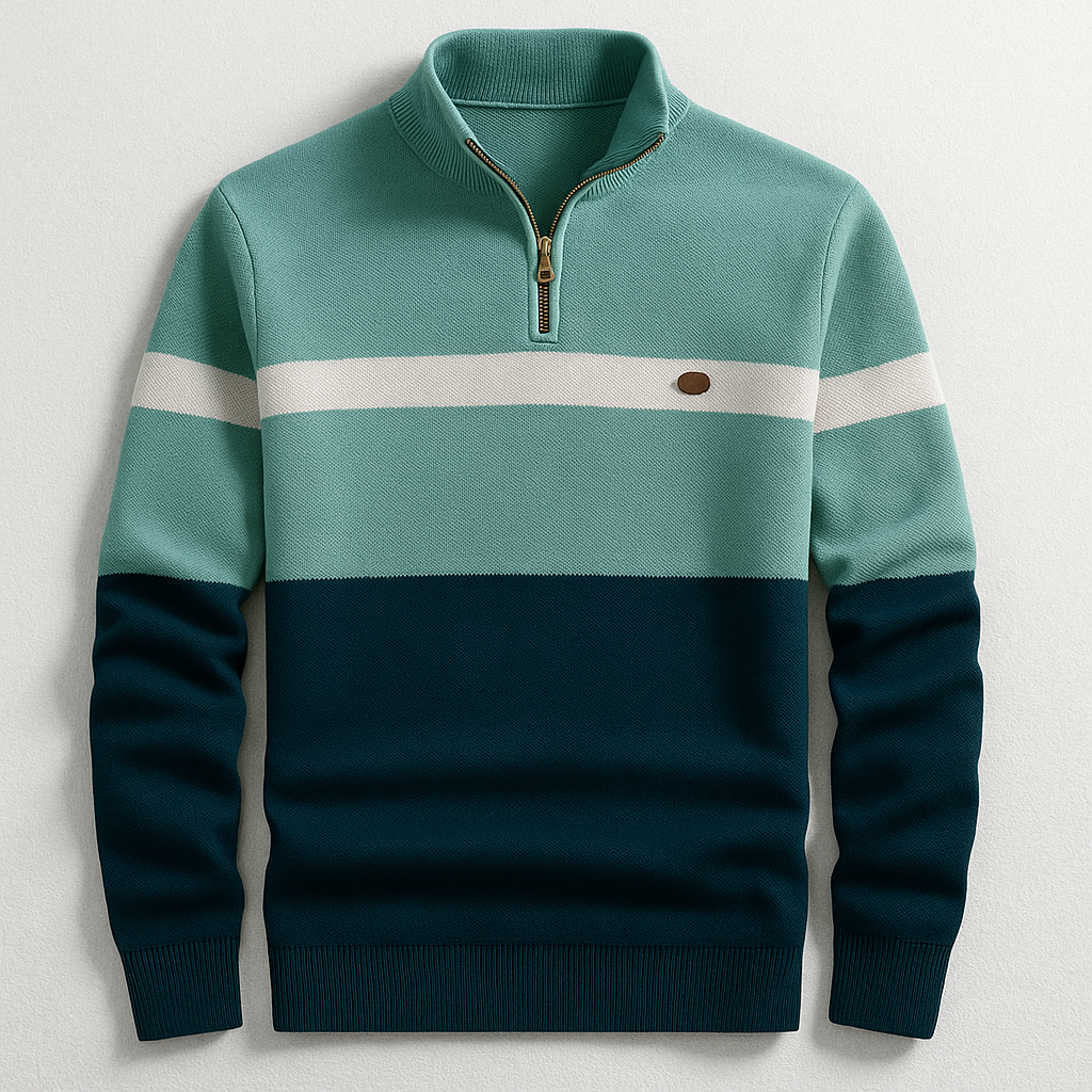 CORVANI | PULL À COL ZIPPÉ AURÈLE HOMME