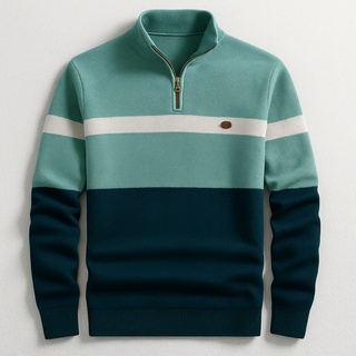 CORVANI | PULL À COL ZIPPÉ AURÈLE HOMME
