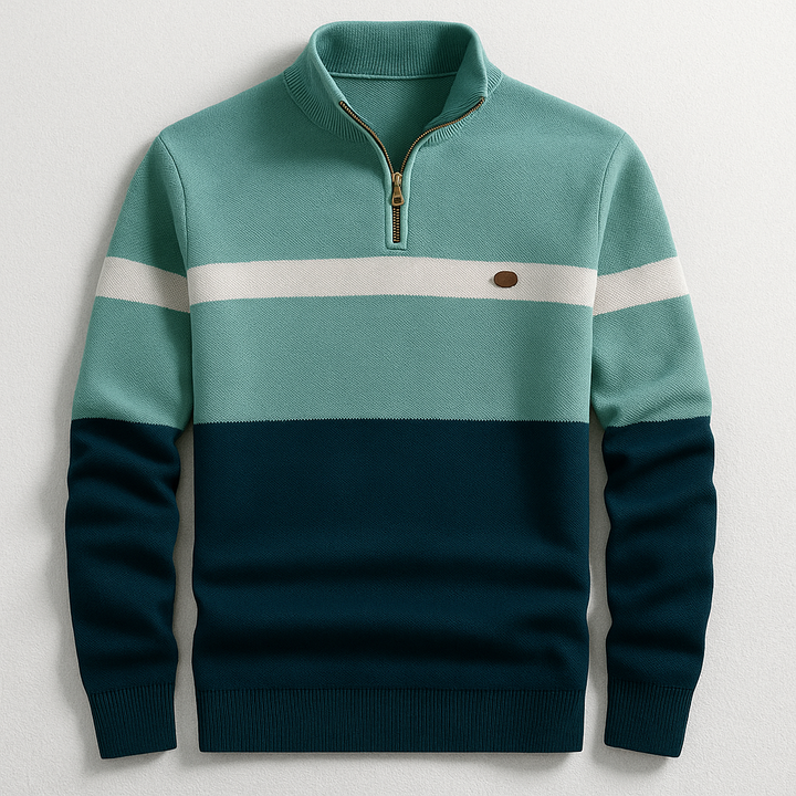 CORVANI | PULL À COL ZIPPÉ AURÈLE HOMME