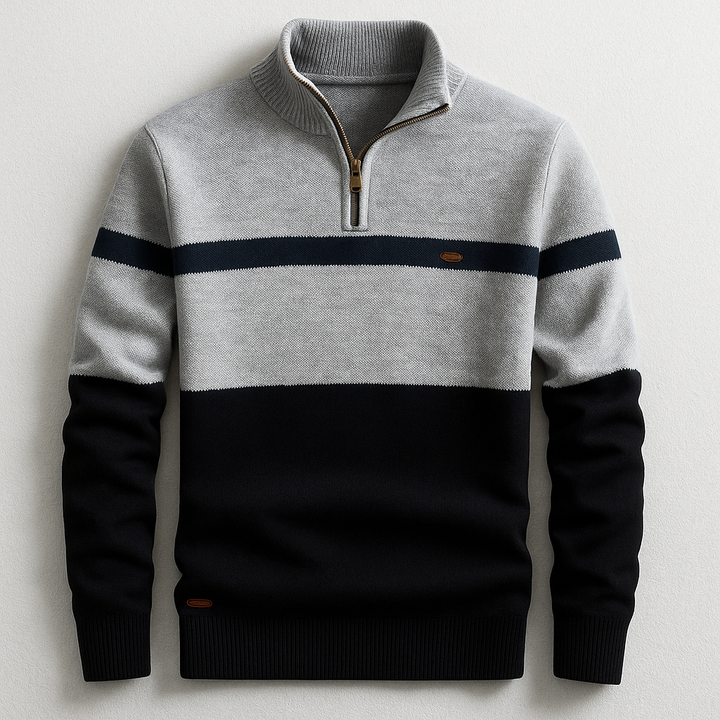 CORVANI | PULL À COL ZIPPÉ AURÈLE HOMME