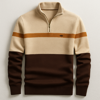 CORVANI | PULL À COL ZIPPÉ AURÈLE HOMME