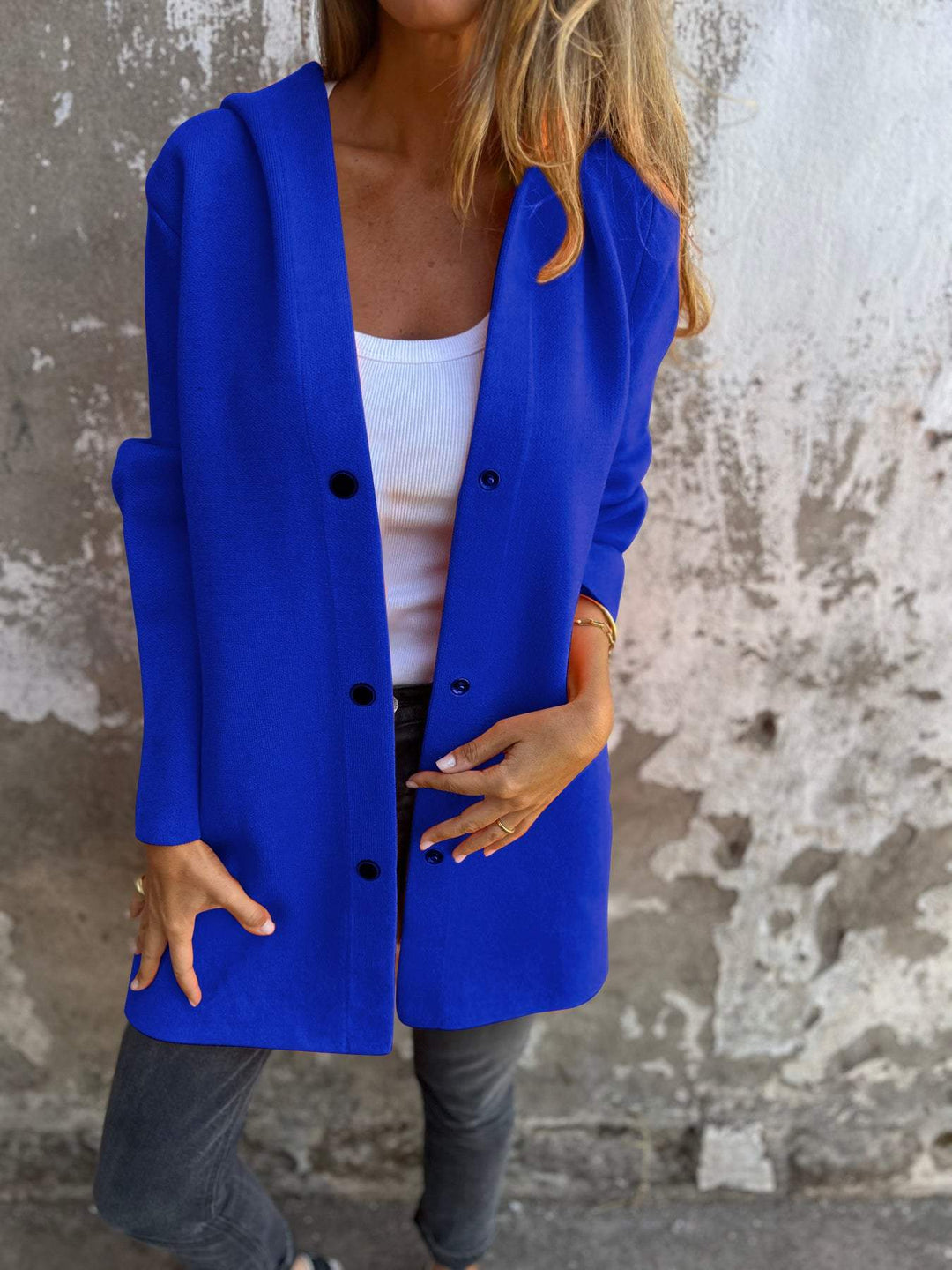 CORVANI | GILET LONG À CAPUCHE ÉLÉGANT ÉLISE FEMME