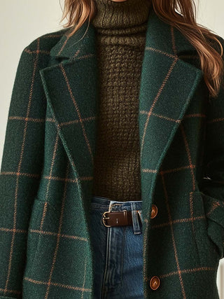 CORVANI | MANTEAU À CARREAUX EFFET LAINE APOLLINE FEMME