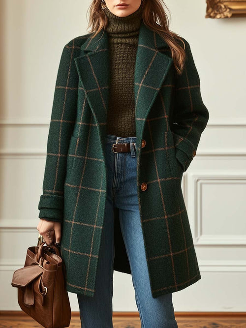 CORVANI | MANTEAU À CARREAUX EFFET LAINE APOLLINE FEMME