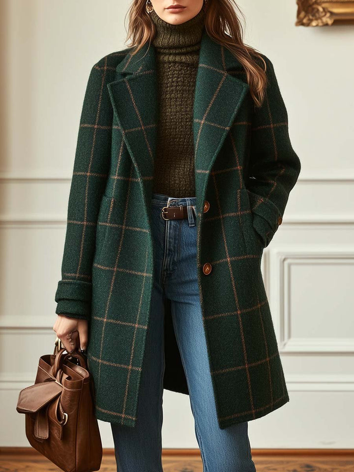 CORVANI | MANTEAU À CARREAUX EFFET LAINE APOLLINE FEMME