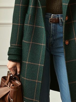 CORVANI | MANTEAU À CARREAUX EFFET LAINE APOLLINE FEMME