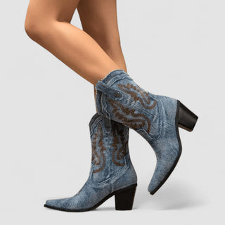 CORVANI | BOTTINES EN DENIM ORTHOPÉDIQUES ESTELLE FEMME