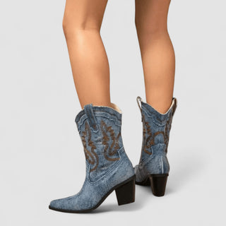 CORVANI | BOTTINES EN DENIM ORTHOPÉDIQUES ESTELLE FEMME