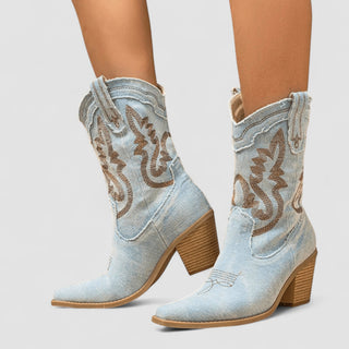 CORVANI | BOTTINES EN DENIM ORTHOPÉDIQUES ESTELLE FEMME