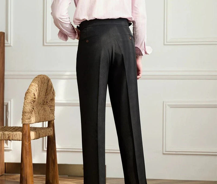 CORVANI | PANTALON FLUIDE TAILLE HAUTE ÉLÉGANT VICTORINE FEMME