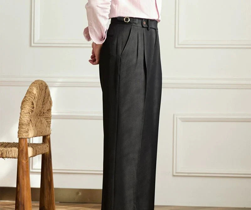 CORVANI | PANTALON FLUIDE TAILLE HAUTE ÉLÉGANT VICTORINE FEMME
