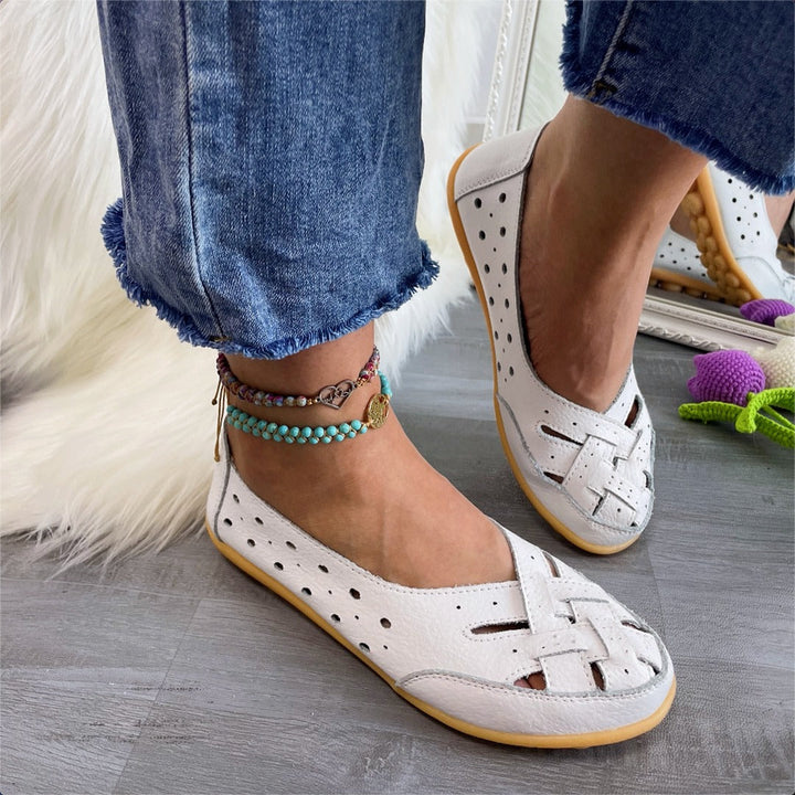 CORVANI | MOCASSINS ÉLÉGANTS EN CUIR AÉRÉ HORTENSE FEMME