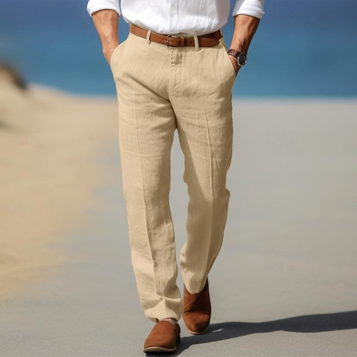 CORVANI | PANTALON DE LUXE EN LIN PREMIUM CLOTAIRE HOMME
